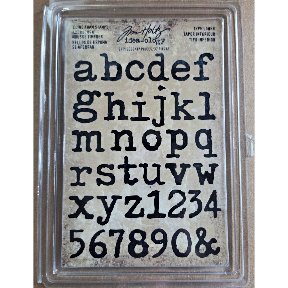Tim Holtz Idea-ology Type Lower Cling Foam Stamps Alphabet Letters TH93579